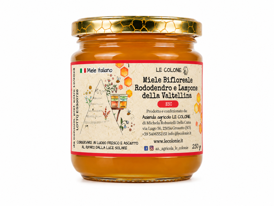 Miele Biflorale di Rododendro e Lampone